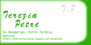 terezia petre business card